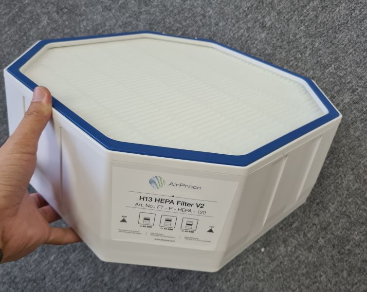 Bộ lọc HEPA H13 với khả năng lọc bụi mịn hiệu suất cao