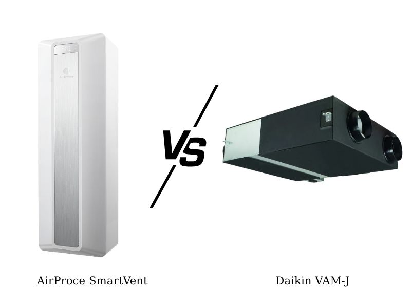 So sánh AirProce SmartVent với Daikin VAM-J (Gắn tường)