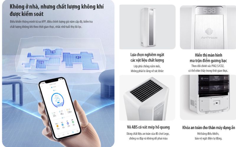 Máy cấp khí tươi AirProce AC-360 – Không khí sạch chuẩn châu Âu may-cap-khi-tuoi-airproce-4