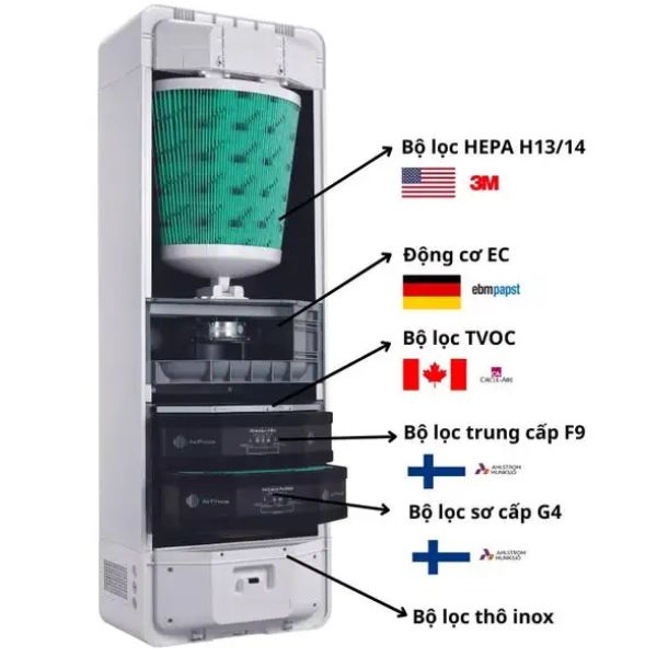 Viêm da cơ địa ở trẻ em: Nguyên nhân, dấu hiệu và giải pháp cải thiện an toàn tại nhà Cấu tạo bên trong máy cấp khí tươi và lọc không khí AC-360