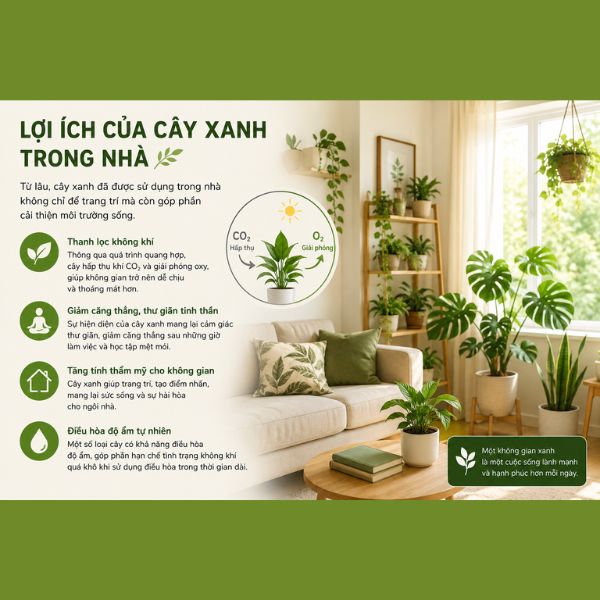 Máy lọc không khí hay cây xanh lọc không khí hiệu quả hơn? Giải đáp chi tiết lợi ích của cây xanh