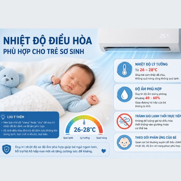 nhiệt độ điều hòa phù hợp