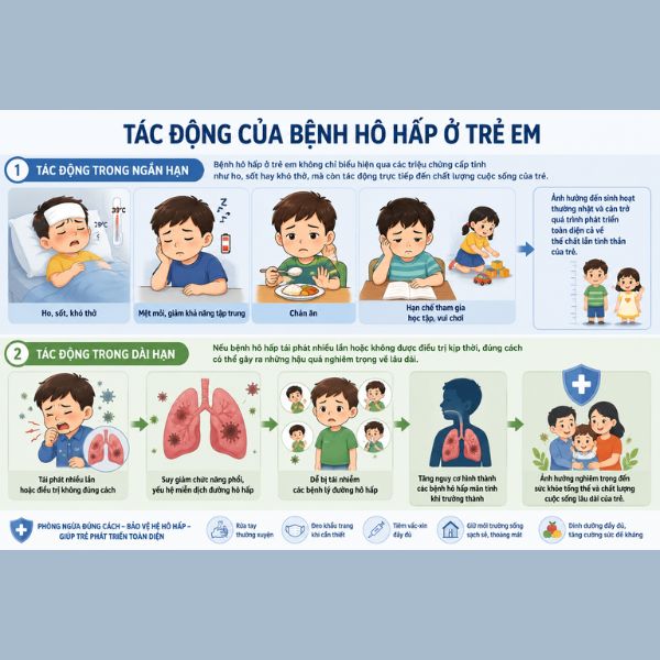 Thống kê bệnh hô hấp ở trẻ em Việt Nam 2026 mới nhất: Thực trạng đáng báo động Tác động của bệnh hô hấp đến sức khỏe trẻ em