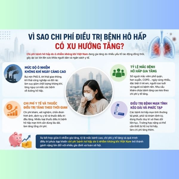 Vì sao chi phí điều trị bệnh hô hấp có xu hướng tăng?