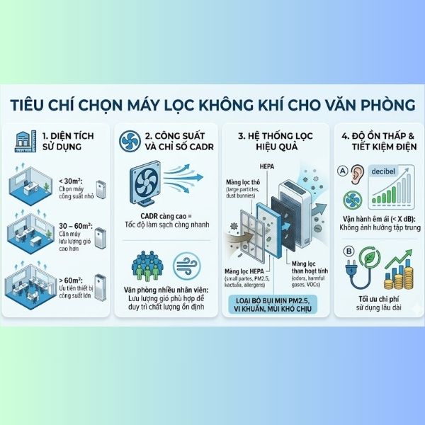 tiêu chí chọn máy lọc không khí